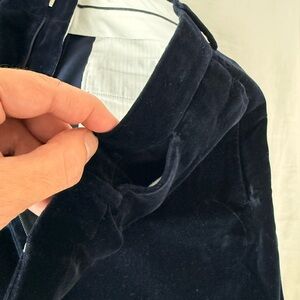 Hermes Men's Navy Velvet Pants